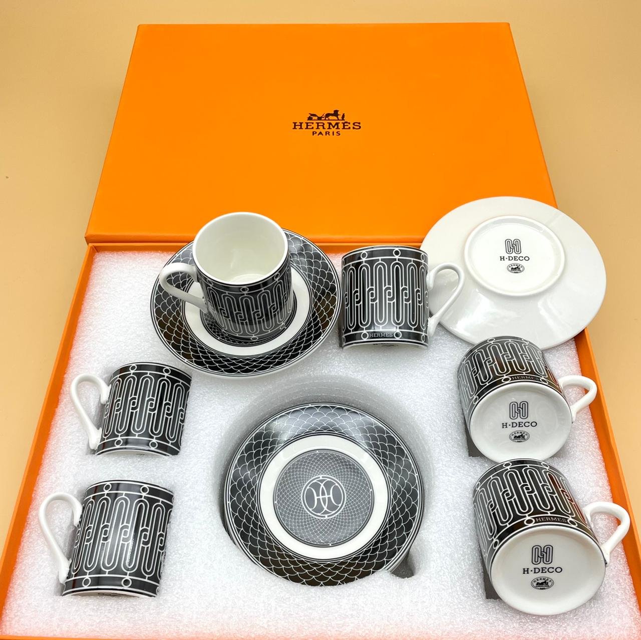 Hermes Turkish coffee set of six - Image 2 of 3